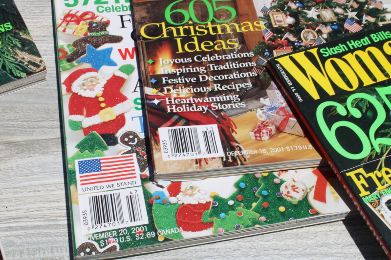 photo of vintage Y2K Woman's Day & Family Circle Christmas magazines lot, baking, holiday recipes, ads!  #6